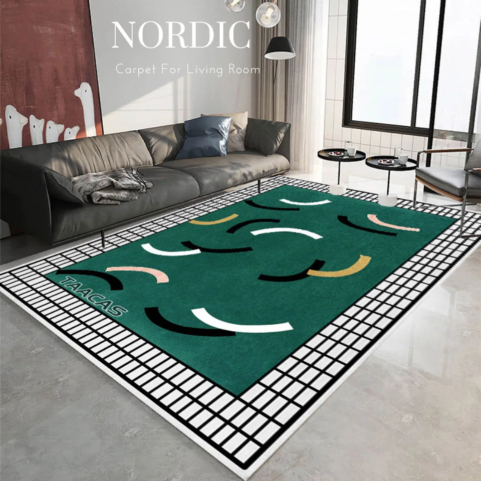 

Green Carpet Abstract Geometric Rug For Living Room Large Size Dining Room Rug 160×230 Nordic Home Decoration Bedroom Doormat