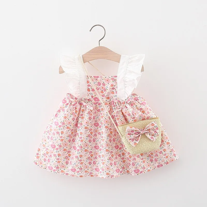 

summer newborn baby girl clothes floral frill dress costume for toddler girls baby clothing 1st birthday babies dresses dress