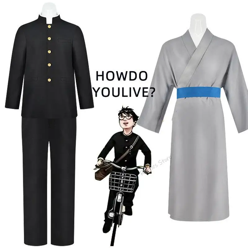 

How Do You Live Cosplay Honda Runichi Costume Jacket Pants School Uniform Suit Halloween Christmas Costumes Kimono