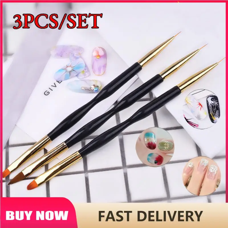 

3-15Pcs French Stripe Nail Art Liner Brush Set Tips Ultra-thin Line Drawing Pen Dual End UV Gel Painting Brushes Manicure Tools