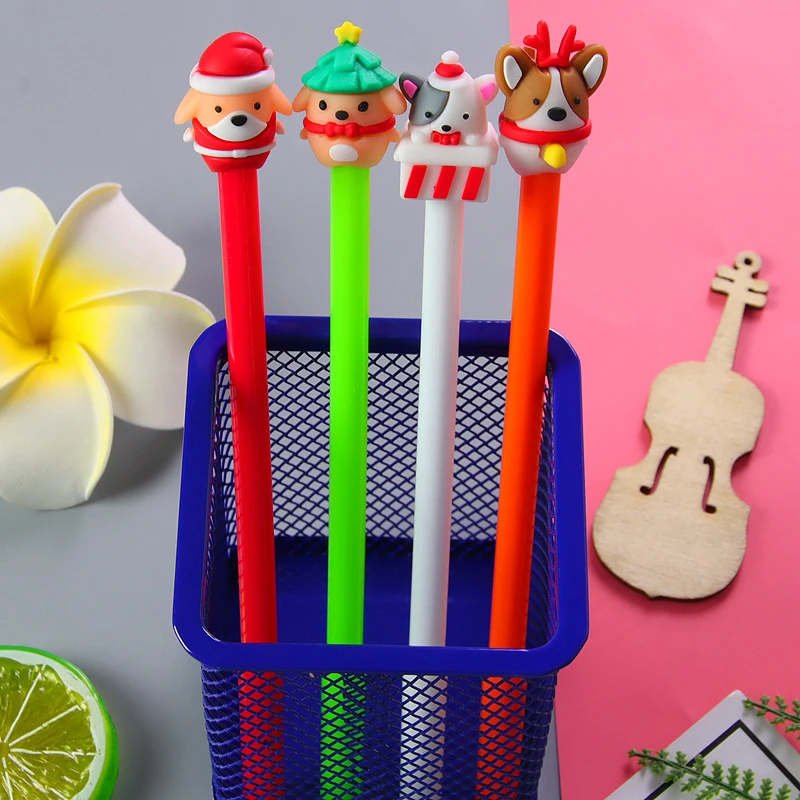 

1 PCS Cute Cartoon Christmas Series Neutral Pen Creative Students Pen Black Pen for Christmas Gel Pen Cute Stationary Wholesale