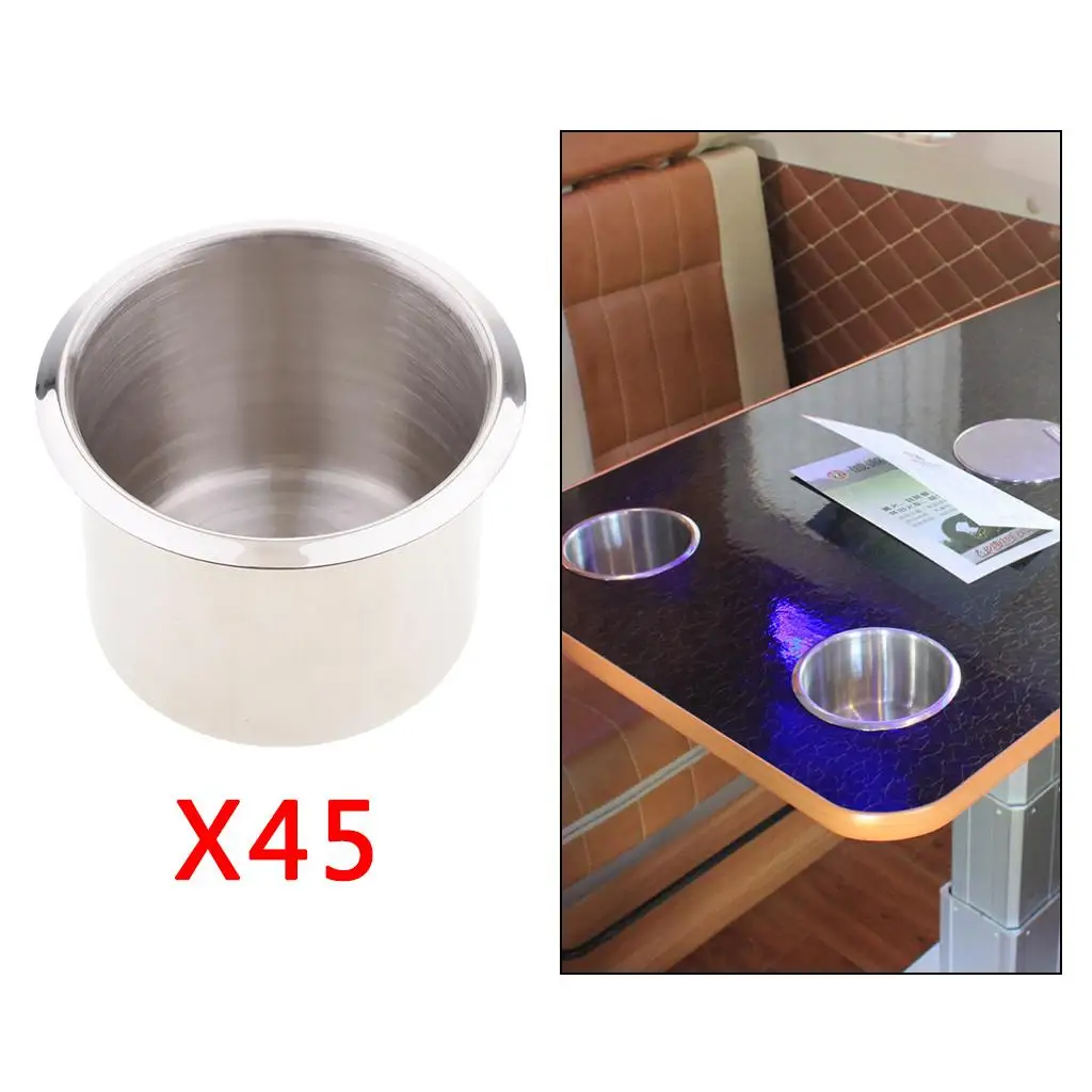 

45x Stainless Steel Metal Cup Drink Holder for Boat RV Pontoon Motorhome