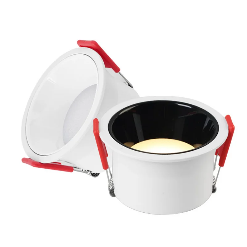 

led downlights narrow side deep anti-glare household hole lights living room sky lights high display recessed downlights