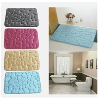Non-slip Pebble Carpets for Bathroom Absorbent Lavatory Toilet Floor Mat Kitchen Entrance Doormat Washable  Area Rugs Home Decor