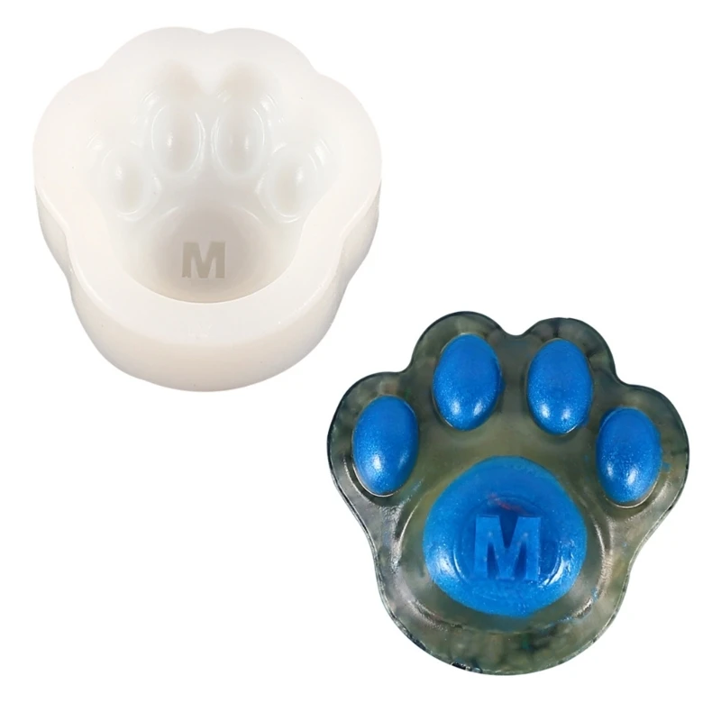 

Cat-Paw Candle Molds Easy to De-mold Dishwasher Safe for DIY Candle Chocolate Cake Fondant