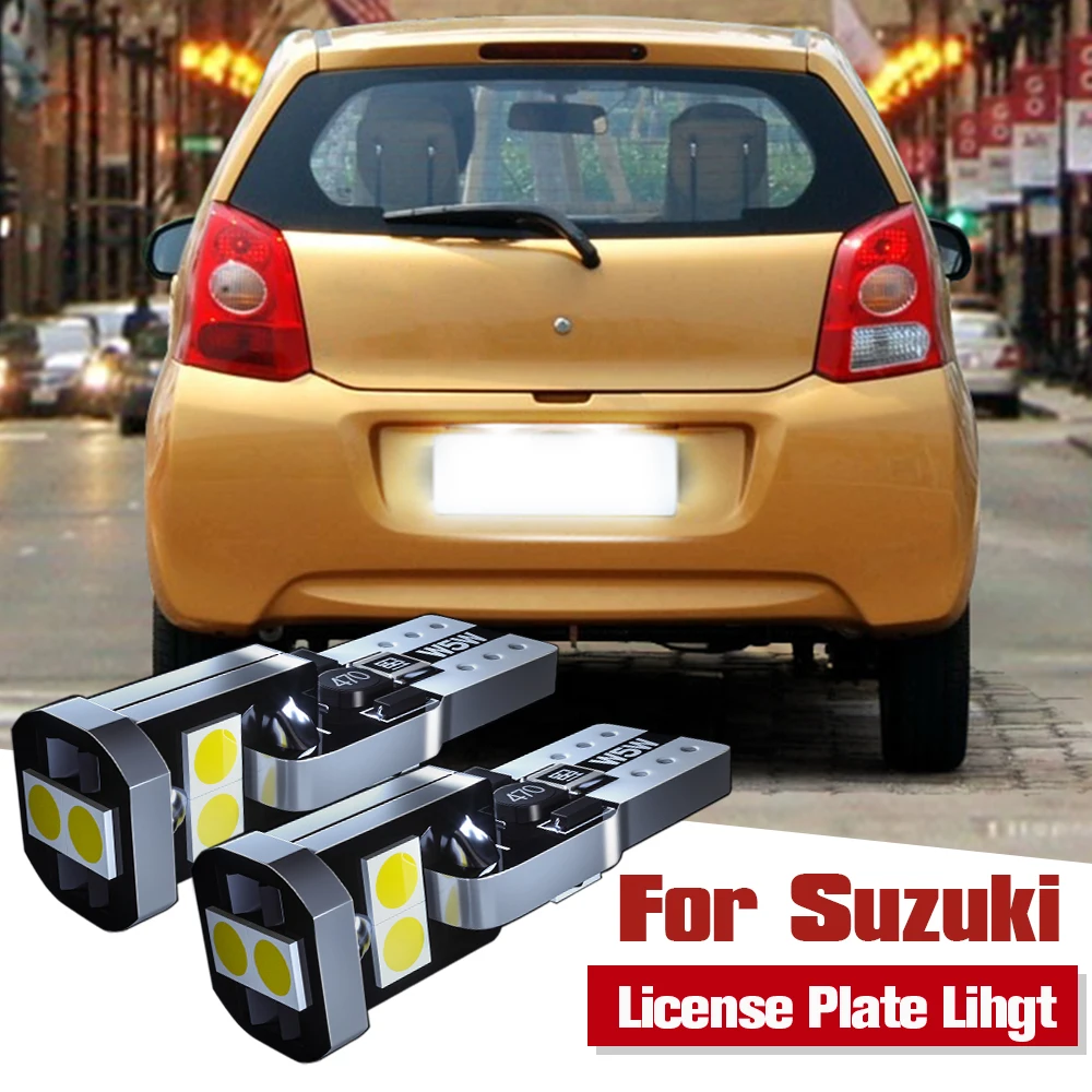 

2pcs LED License Plate Light Lamp W5W T10 Canbus For Suzuki Alto Baleno Celerio Grand Vitara Ignis Jimny Liana Swift SX4 Wagon R