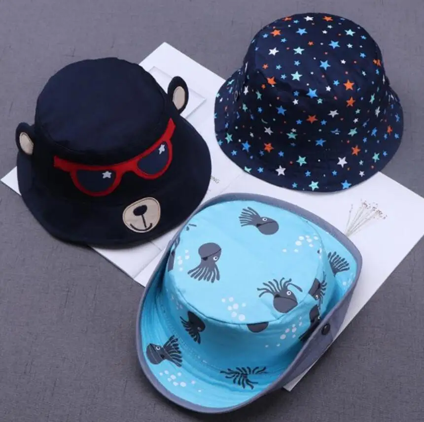 

2022 New Summer Panama Baby Girls Hats Cartoon Boys Fisherman Hat Baby Sun Hat Outdoor UV Bucket Hat Toddler Kids Panama Sun Cap