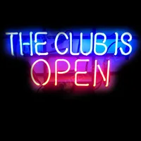 Neon Sign the Club is Open Neon Bulb Sign Aesthetic Room Decor Restaurant Beer Wall sign Beer Bar Club Filled Gas Lamp Handcraft