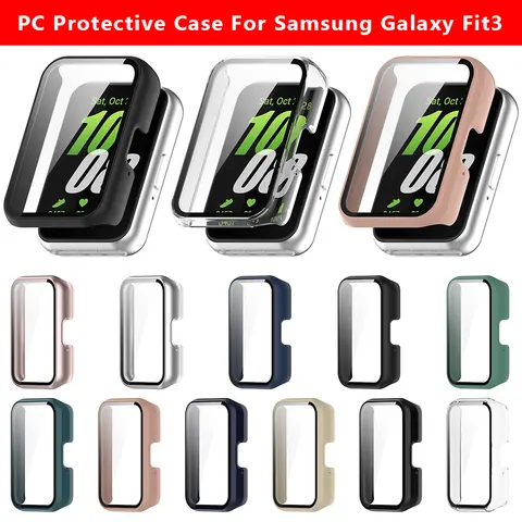 Защитный чехол из поликарбоната для смарт-часов Samsung Galaxy Fit3, ударопрочный жесткий полноэкранный защитный чехол для часов