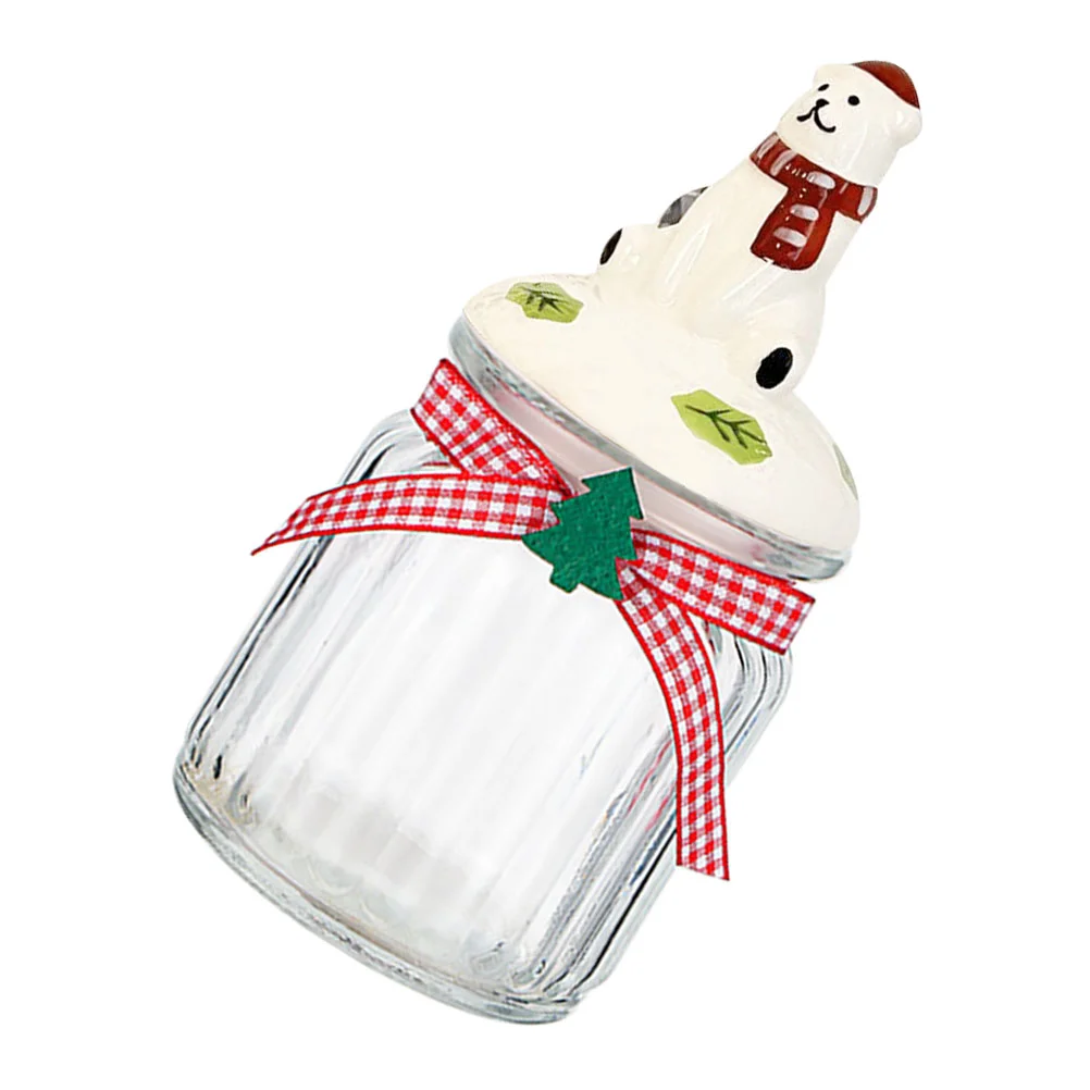 

Jar Candy Christmas Jars Container Storage Canister Cookie Biscuit Clear Airtight Holder Coffee Bottle Pantry Lid Year New Box