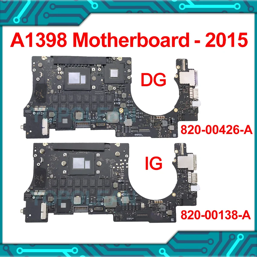 

Original A1398 Motherboard 820-00426-A 820-00138-A For Macbook Pro Retina 15" A1398 Logic Board 2015 Year