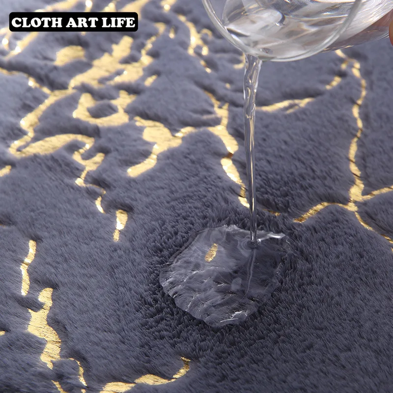 Non-Slip Mat in The Bathroom Faux Fur Rabbit Bath Absorbent Shower Machine Washable Carpet Soft Toilet Floor Rug Home Decor |