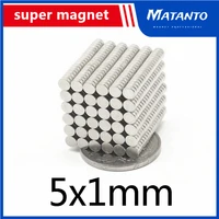 100200300pcs thin neodymium strong magnet 5x1mm permanent small round magnet 5x1mm powerful magnets disc 51mm