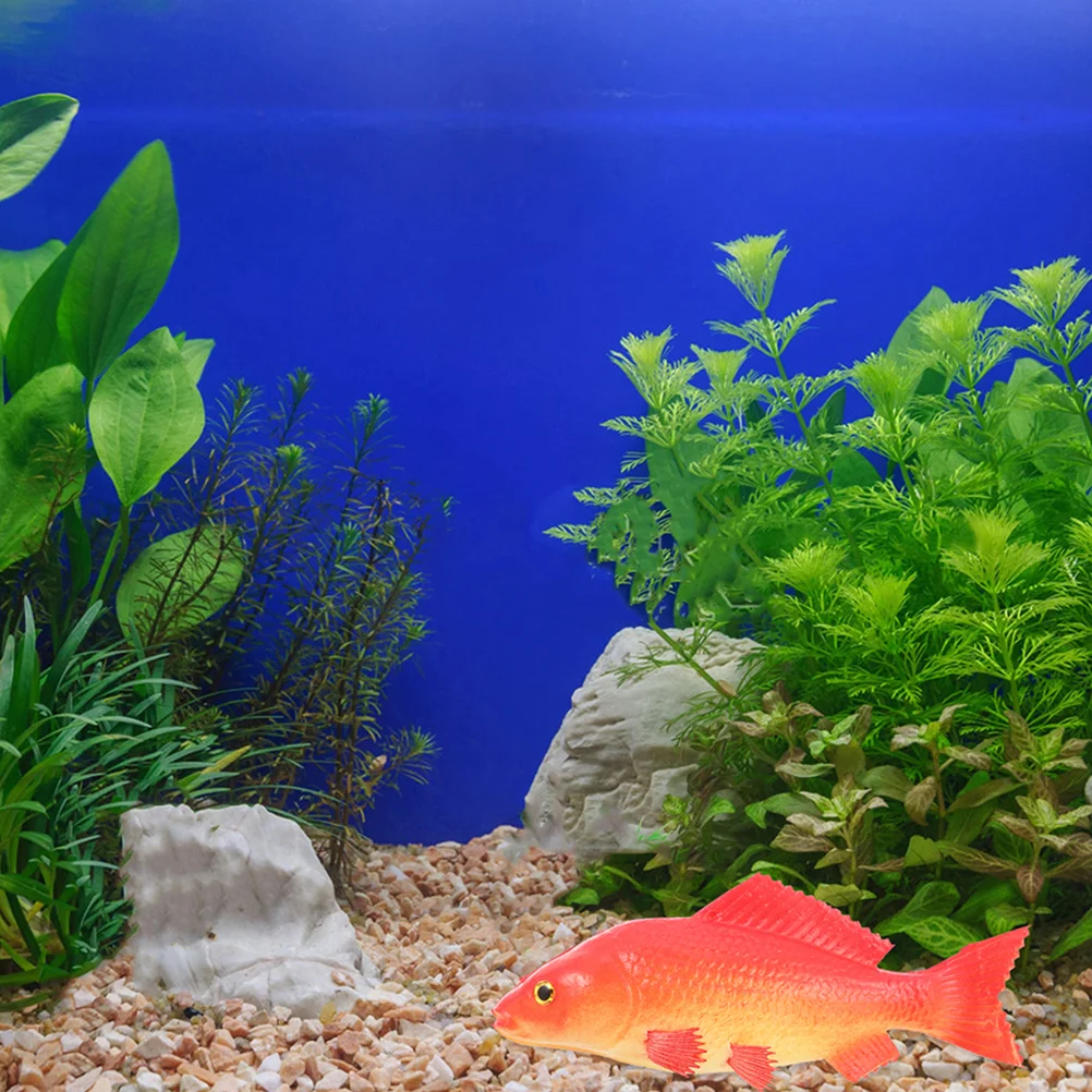 

2 Pcs Decor Desktop Fish Decoration Animal Figurines Sculpture Pu Recognition Model