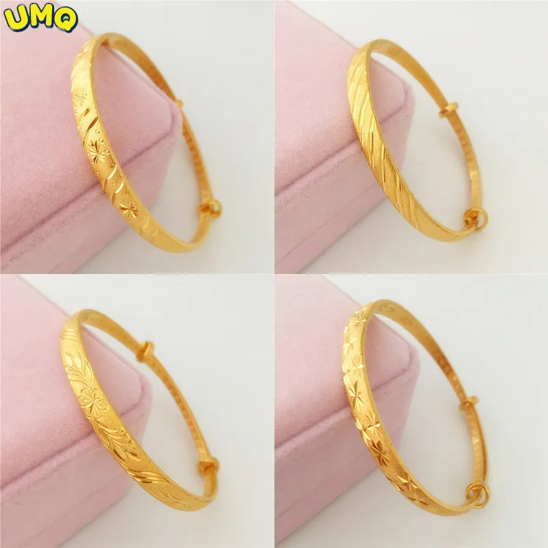 

Браслет-цепочка женский из чистого 24-каратного золота, 18 к