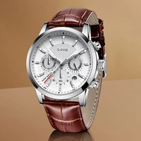 lige mens watches fashion watch man top brand luxury business watch sport quartz chronograph waterproof leather wristwatch male