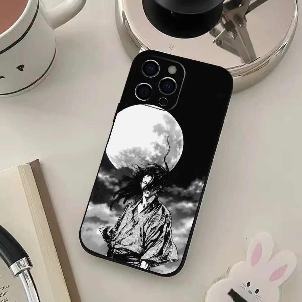 Фото Чехол для телефона Miyamoto V-Vagabond M-Musashi для iPhone 17, 16, 15, 14, 13, 12, 11, Plus, Pro, Max, Plus, XS, мягкий чехол из черного силикона №5