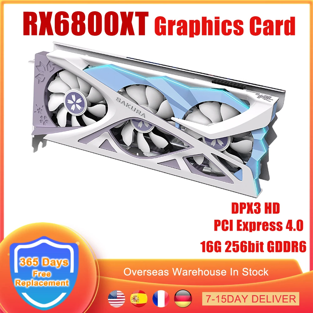 

Yeston RX6800XT-16G D6 YB Gaming Graphics Card 16G 256bit GDDR6 DPX3 PCI E4.0 Video Card For AMD Radeon RX 6800 XT 256 Bit GPU