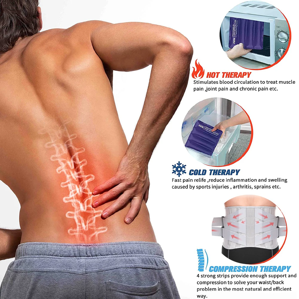 Регулируемый компрессионный пояс с сетчатой тканью для поддержки поясницы и облегчения боли при работе, сколиозе и других проблемах спины.