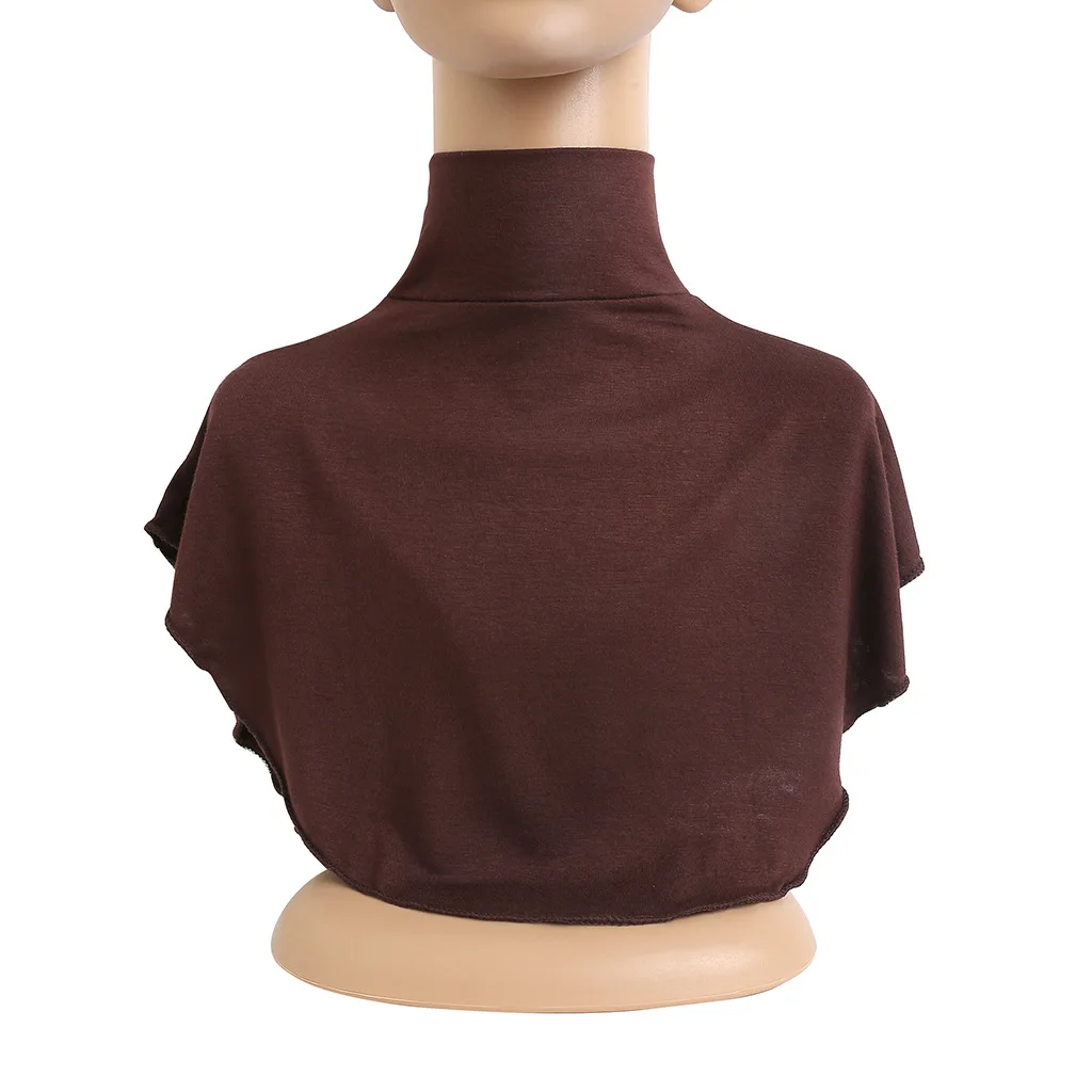 2023 muslim women's neck cover modal jersey Full cover high neck turtle neck cover islamic ladies clothes accessory H010