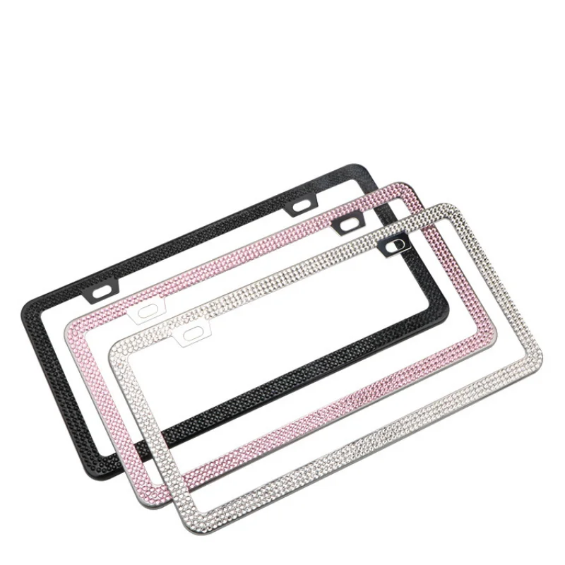 3 цвета для американской модели рамки номерного знака Bling Crystal Женский держатель