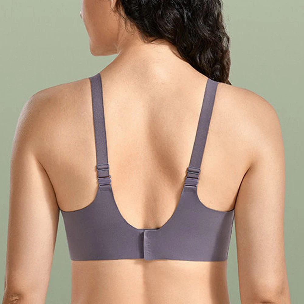 Mierside Women's Smooth Full Coverage No Wire Seamless Minimizer Bra Sexy Brassieres Soft Intimate Women's Underwear Plus Size