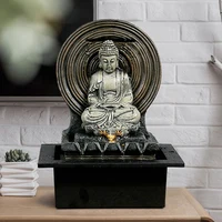 Southeast Asia Buddha Statue Desktop Water Fountain Lucky Humidifier Decoration Home Decoration Living Room Study Hallway