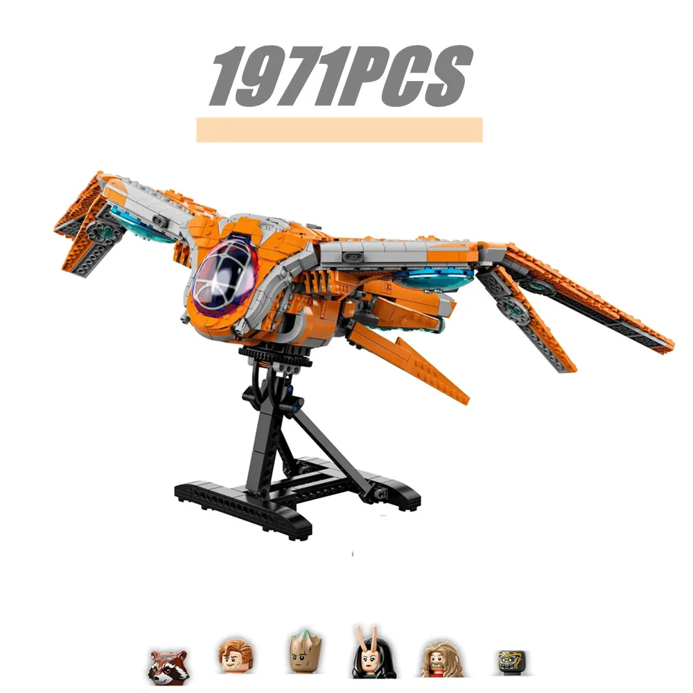 

FIT 76193 Disney Marvel Avengers Guardians of The Galaxy Ship Thor Jet Spaceship Plane Toy Figures Building Block Brick Kid Gift