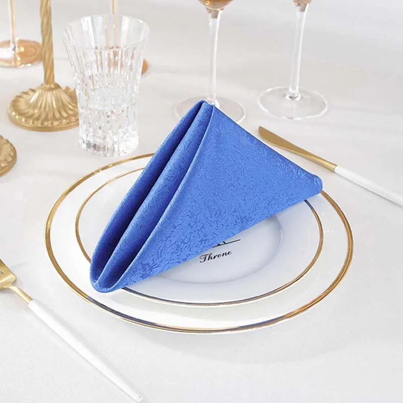 

10PCS/lot Polyester Jacquard Table Napkins Cloth Reusable Dinner Napkin Table Decor for Wedding Party Hotel Birthday 45x45cm