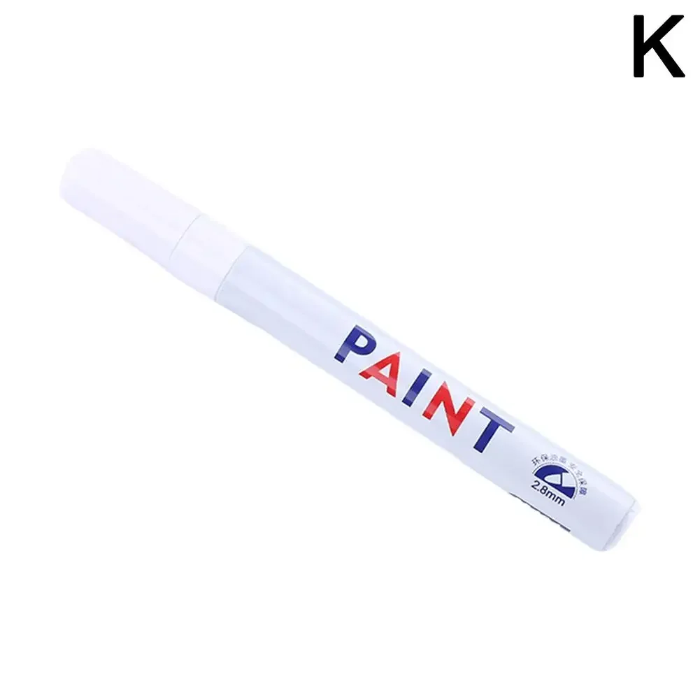 

1 шт., белая водонепроницаемая автомобильная ручка для колес, маслянистая ручка, маркер для краски для шин, металлическая ручка, автоматический постоянный компакт-диск, граффити, сенсорная резина Y5Q4