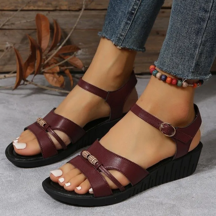 2023 New Women Wedges Sandals Summer Flats Slippers Shoes Fashion Casual Beach Shoes Sport Walking Mujer Zapatos Open Toe Slides
