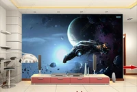 3d photo wallpapers custom mural sci fi space battleship starry planet home decor wallpaper for walls in rolls bedroom