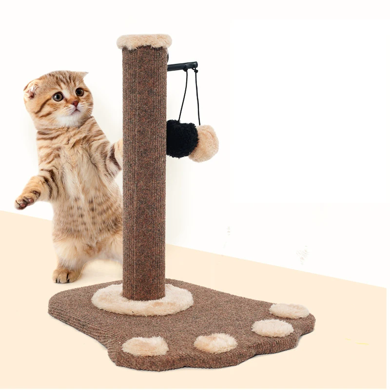 

Рама для лазанья из сизалевой веревки для кошек, Когтеточка своими руками, съемное дерево для домашних животных с интерактивным мячом для кошек, шлифовальный коготь