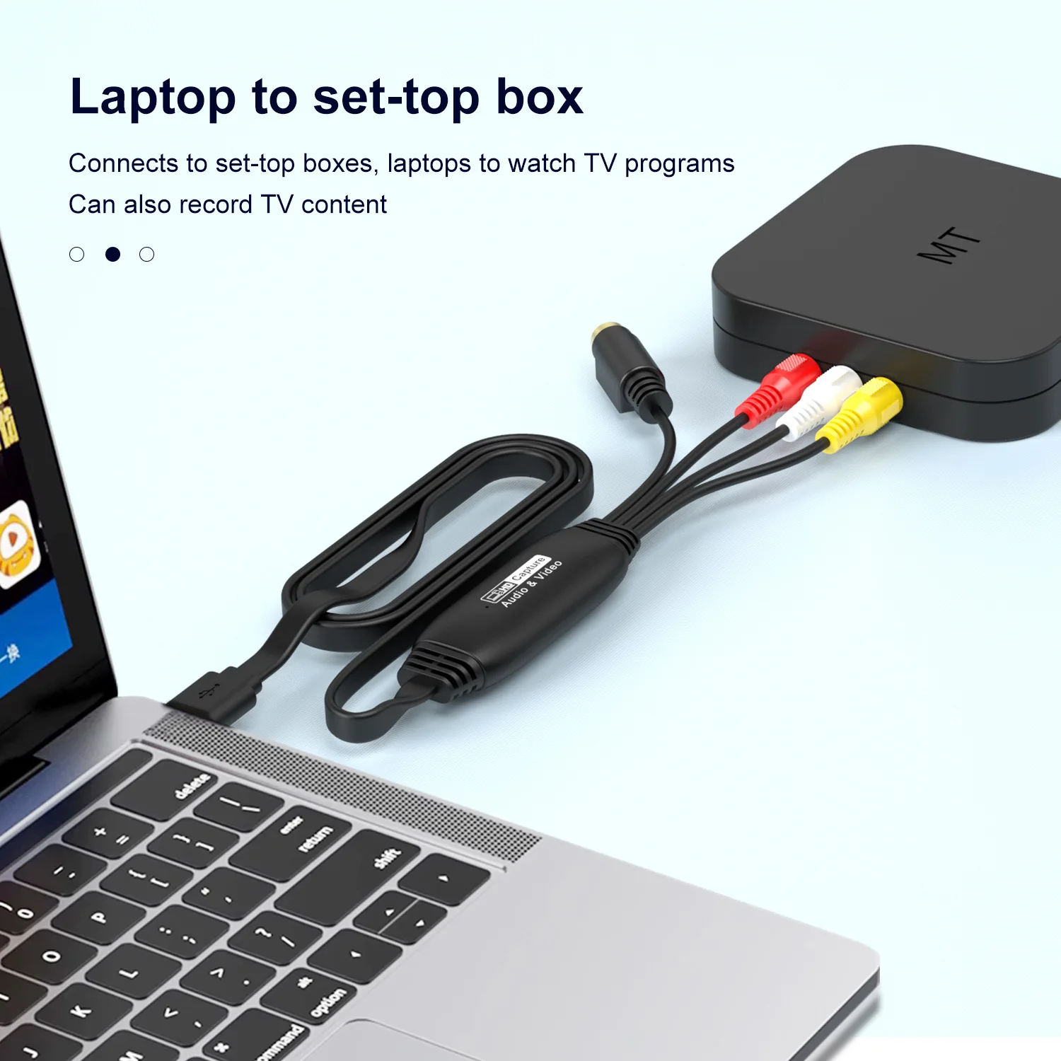 Фото Карта захвата видео и аудио RCA AV в USB MS2107 CVBS S-Video Grabber 1080P/30Hz для Mac и ПК, для записи с VHS, TV, DVD, VCR, DV, приставок №3