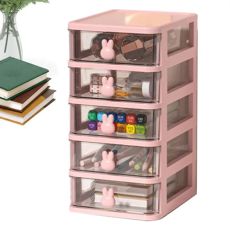 

Desktop Storage Box Makeup Organizer Drawer Organizer Stationery Box Storage Cabinet Stackable Transparent Multi Dropshipping