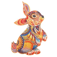 3d wooden puzzle animal colorful rabbit jigsaw board set for baby toys adults kids gifts educational games toy puzzle montessor