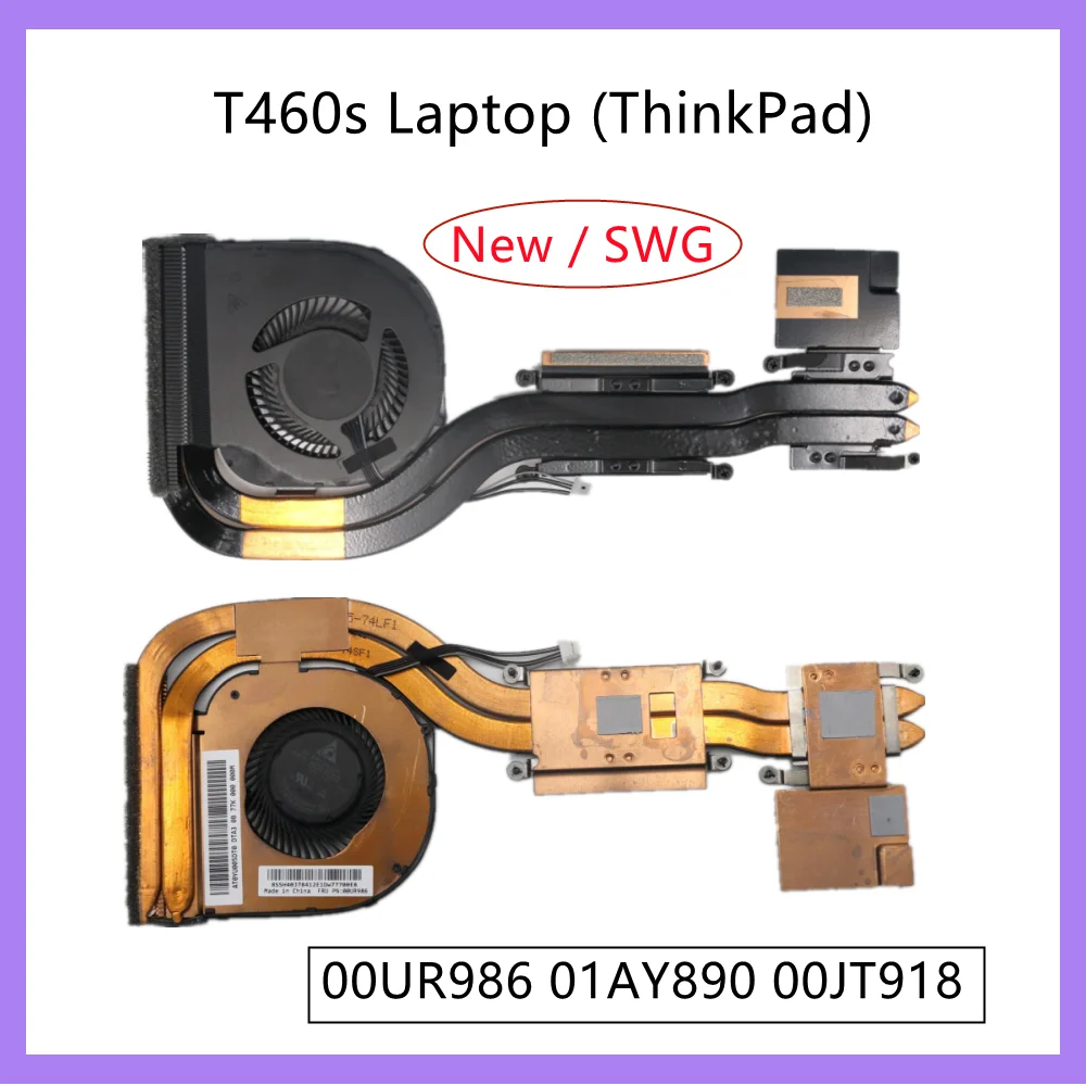 New Original For Lenovo ThinkPad T460S Indepen Laptop Fan Heatsink Assembly Radiator Cooler cooling FRU  00UR986 01AY890 00JT918