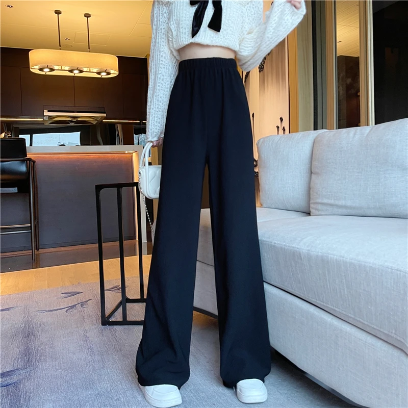 

6023 Spring Korean version 2022 new high-waisted slim black casual pants for women