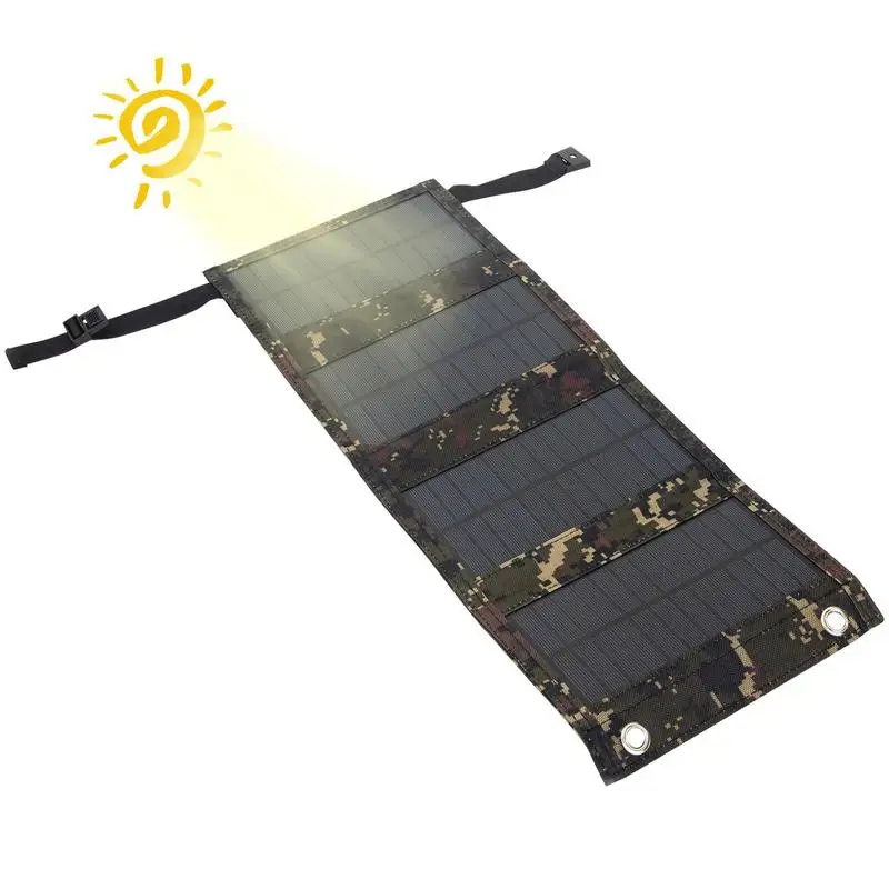 Outdoor Solar Panel Charger Smart USB Output Eco-friendly Waterproof And Dustproof Portable And Foldable Charger For Travel