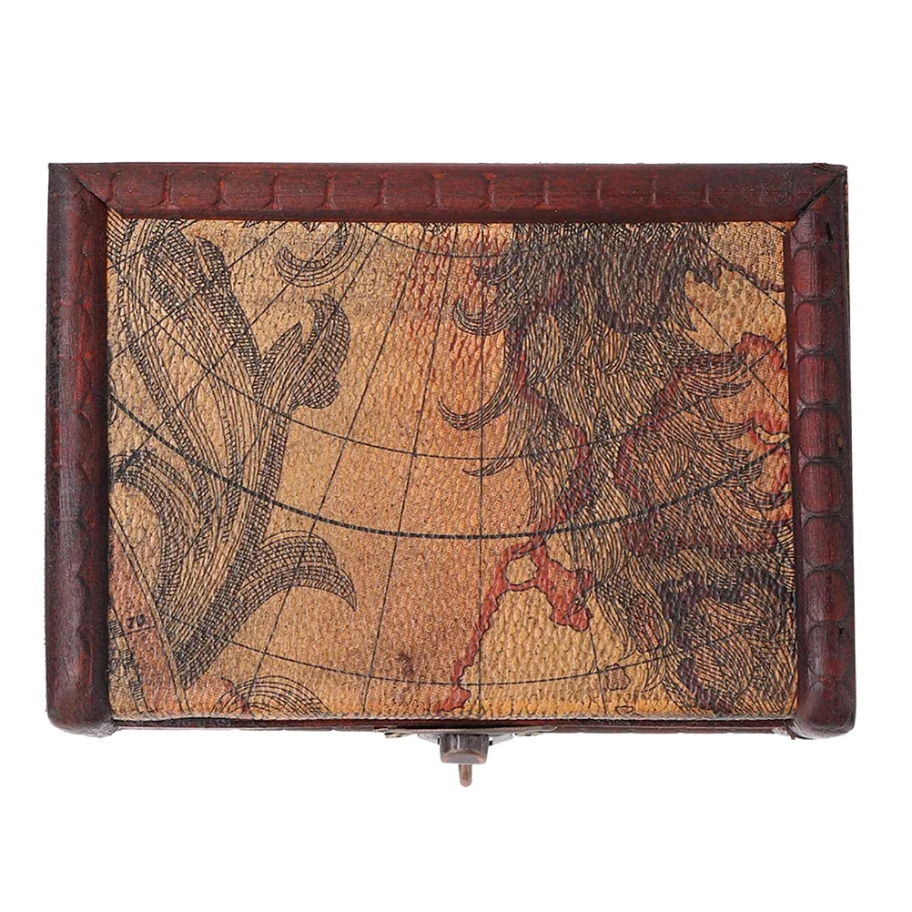 

Vintage Gift Packaging Box Home Jewelry Holder Wooden Sundries Container