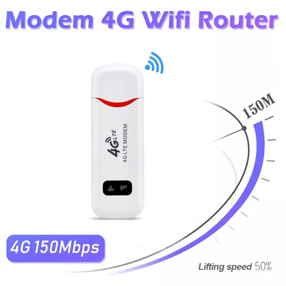 

4G LTE USB Modem Dongle 150Mbps Unlocked WiFi Wireless Network Adapter For Laptop PC Network Card Unlocked WiFi Hotspot Router