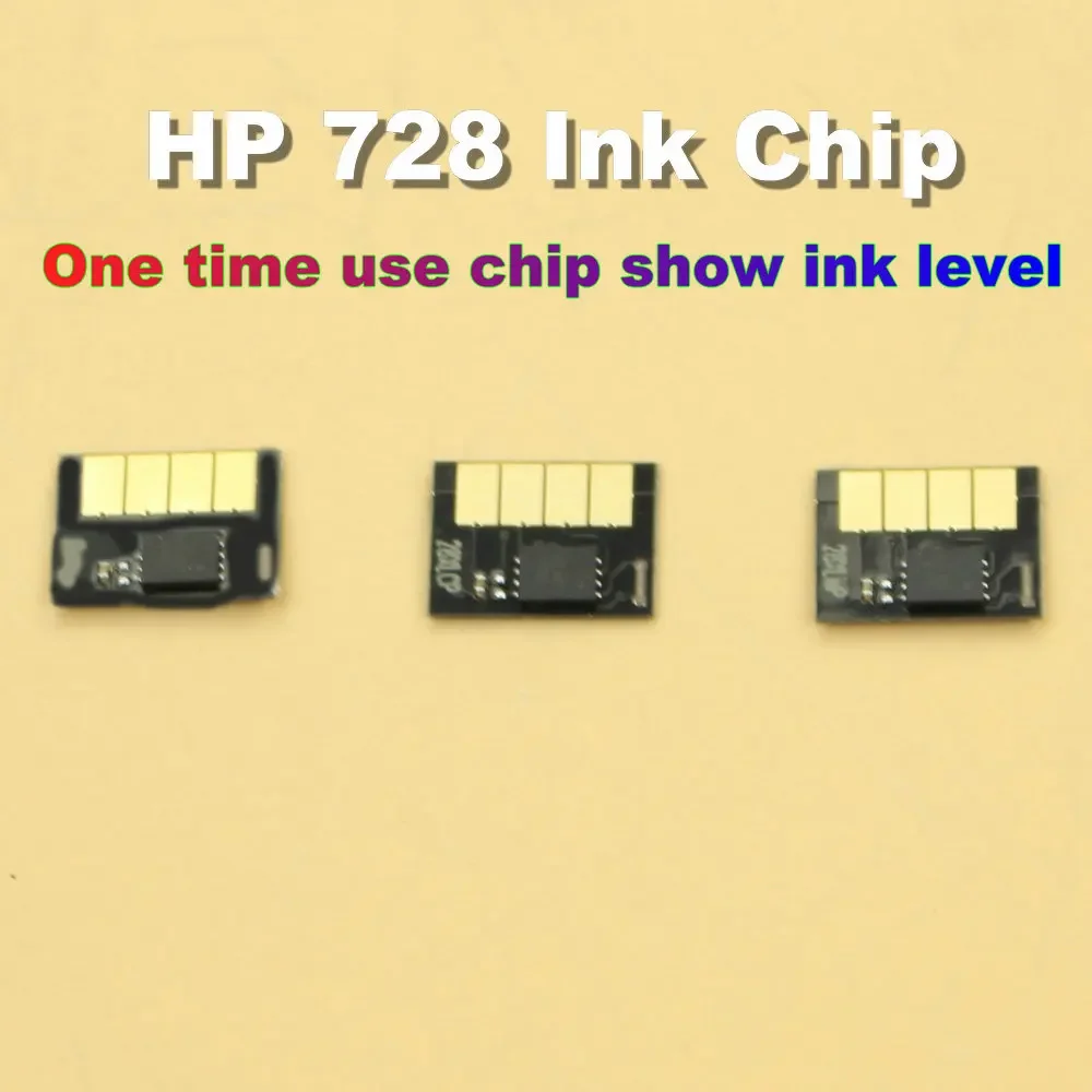 Одноразовый чернильный чип HP 728 одноразовый картриджа принтера HP728 для F9J68A F9J67A