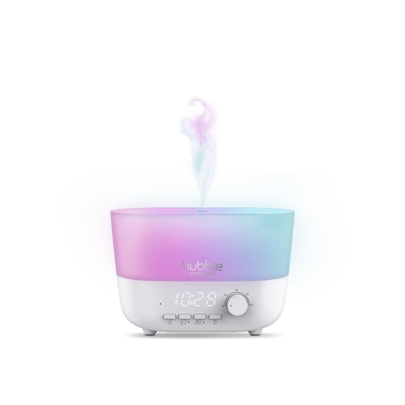

Hubble 5-in-1 Humidifier with Aroma Diffuser, Speaker, Night Light, and Clock