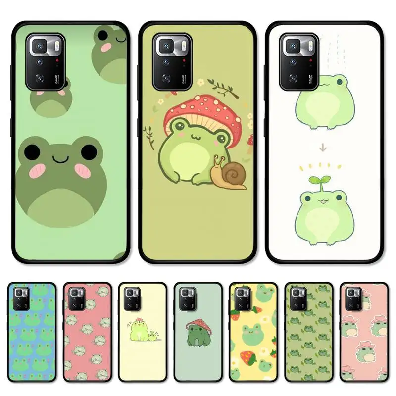 

Mint green Funny The Frog cute Phone Case for Redmi Note 8 7 9 4 6 pro max T X 5A 3 10 lite pro