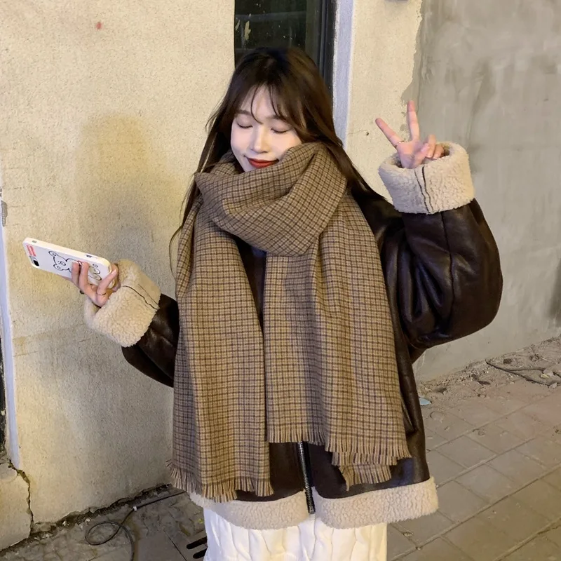 

Warm classic lattice Scarf Fashion Casual popular Cashmere Couple Plaid Winter Men business Unisex muffler hijab