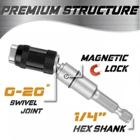 14 hex magnetic pivot screw drill bit holder magnetic screw locking bit holder magnetic screw drill electric screwdriver kit