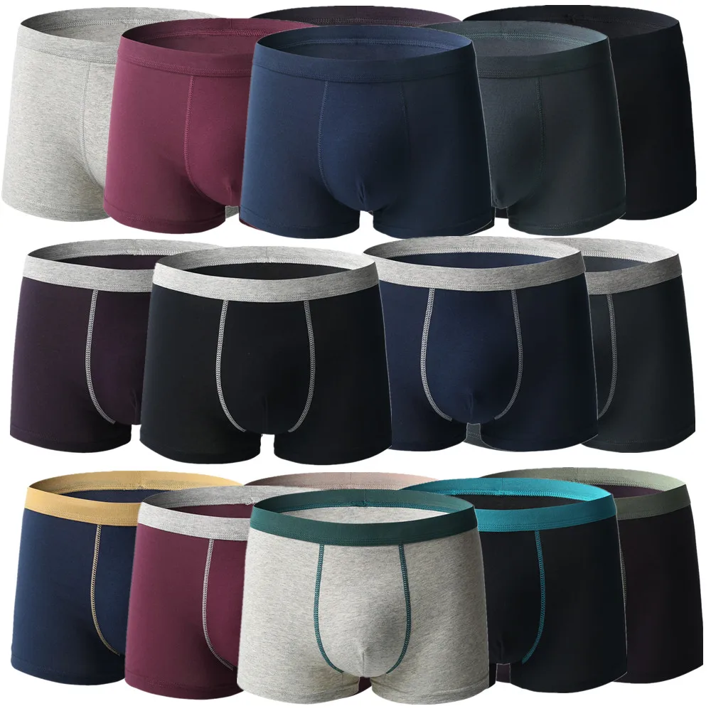 Soft Comfortable Breathable Underwear Plus Fat Male Bigger Cotton Boxer Shorts Antibacterial Fabric