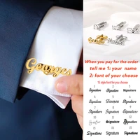 custom a pair buttons can be engraved two deffient name for men wedding brithday gifts shirt letter cufflinks mens accessories