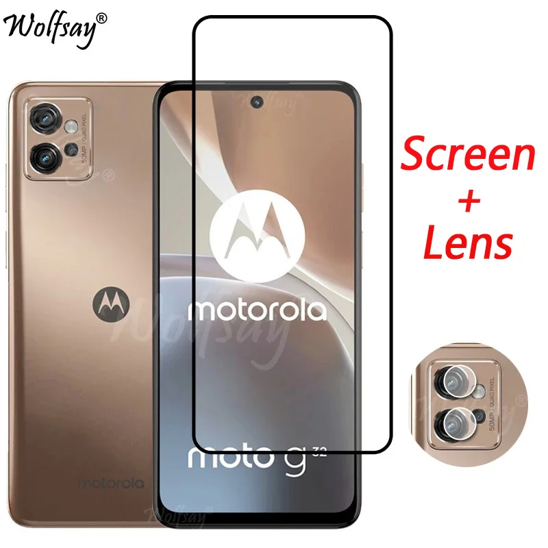 

Full Cover Tempered Glass For Motorola Moto G32 Screen Protector Moto G32 G22 G52 G62 G82 E32S Camera Glass For Moto G32 Glass