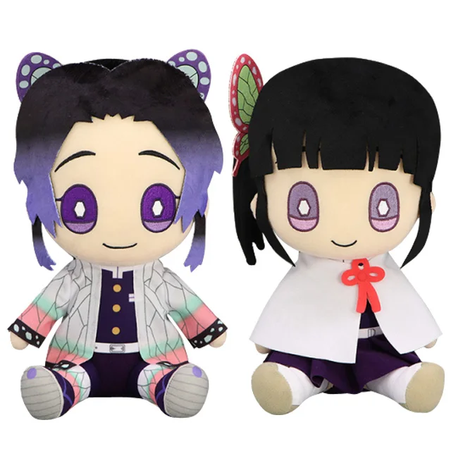 

New Cute Japan Anime Demon Slayer Kochou Shinobu Tsuyuri Kanao Big Plush Plushes Stuffed Doll Toy 25cm Kids Christmas Gifts